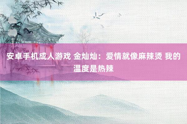安卓手机成人游戏 金灿灿：爱情就像麻辣烫 我的温度是热辣